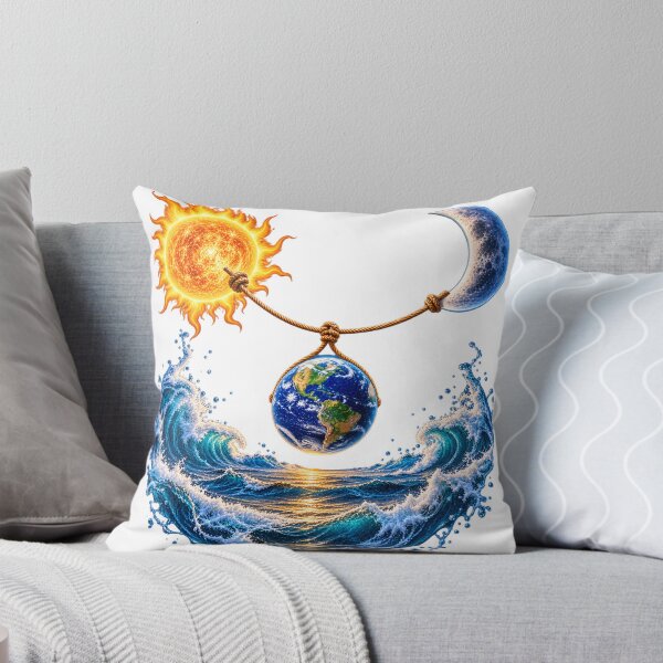 Item preview, Sun Moon Earth Cosmic Rope Ocean – Celestial Universe Surreal Art designed and sold by Prince Tripathi .