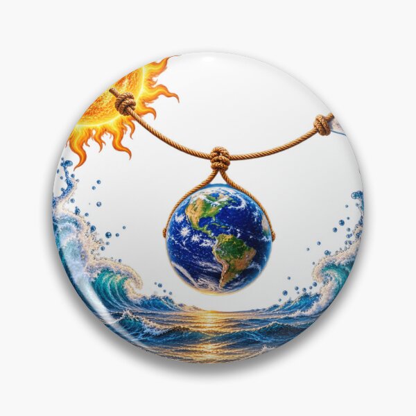 Item preview, Sun Moon Earth Cosmic Rope Ocean – Celestial Universe Surreal Art designed and sold by Prince Tripathi .