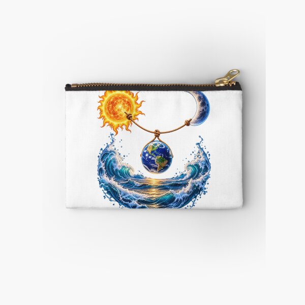 Item preview, Sun Moon Earth Cosmic Rope Ocean – Celestial Universe Surreal Art designed and sold by Prince Tripathi .