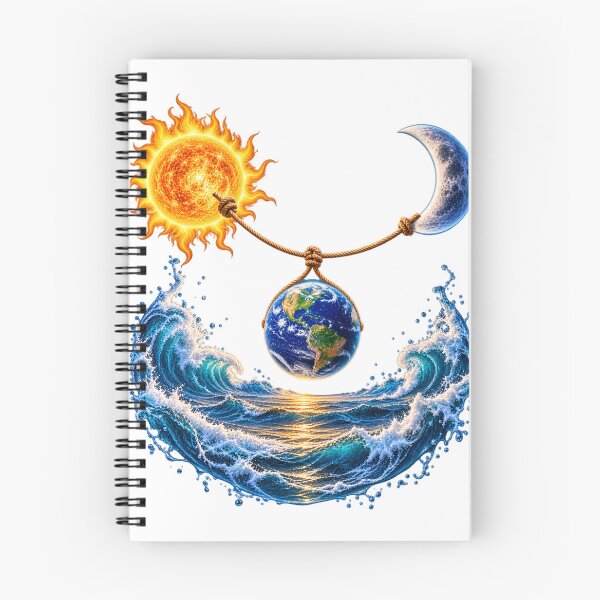 Item preview, Sun Moon Earth Cosmic Rope Ocean – Celestial Universe Surreal Art designed and sold by Prince Tripathi .