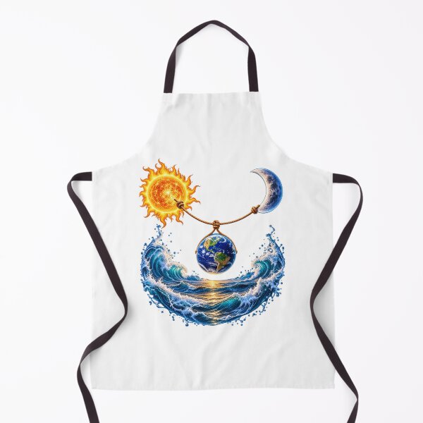 Item preview, Sun Moon Earth Cosmic Rope Ocean – Celestial Universe Surreal Art designed and sold by Prince Tripathi .