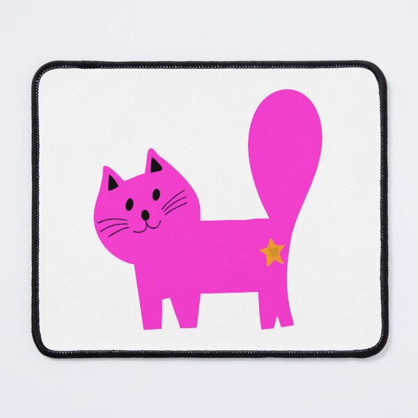 Item preview, Cute Pink Cat with Star – Adorable Feline Cartoon Design for Cat Lovers designed and sold by Ikochane.