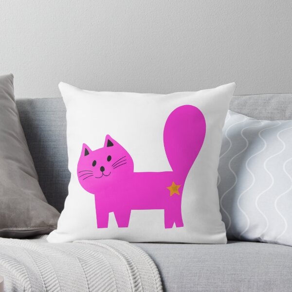 Item preview, Cute Pink Cat with Star – Adorable Feline Cartoon Design for Cat Lovers designed and sold by Ikochane.