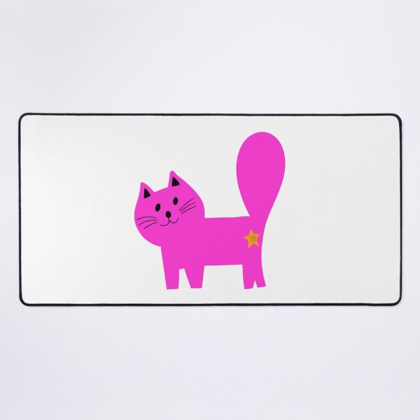 Item preview, Cute Pink Cat with Star – Adorable Feline Cartoon Design for Cat Lovers designed and sold by Ikochane.