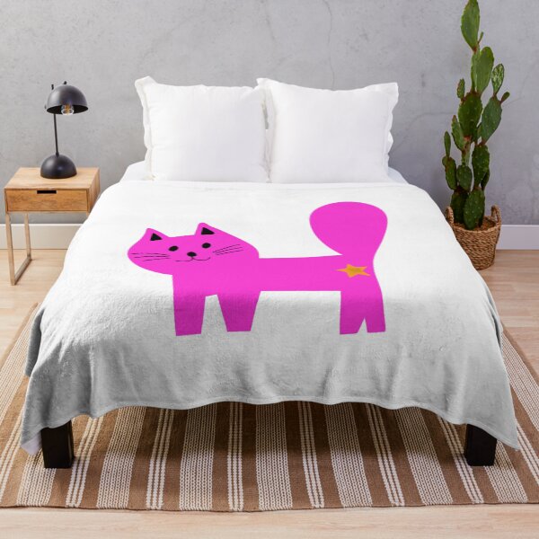 Item preview, Cute Pink Cat with Star – Adorable Feline Cartoon Design for Cat Lovers designed and sold by Ikochane.