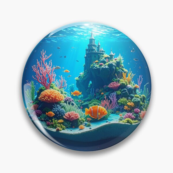 Item preview, Underwater Castle in a Glass Sphere designed and sold by OksArtStudio.