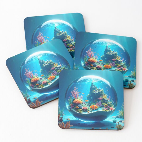 Item preview, Underwater Castle in a Glass Sphere designed and sold by OksArtStudio.