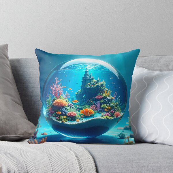 Item preview, Underwater Castle in a Glass Sphere designed and sold by OksArtStudio.