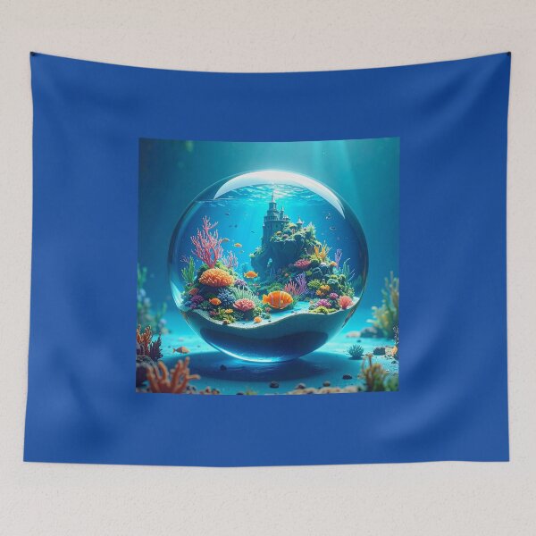Item preview, Underwater Castle in a Glass Sphere designed and sold by OksArtStudio.