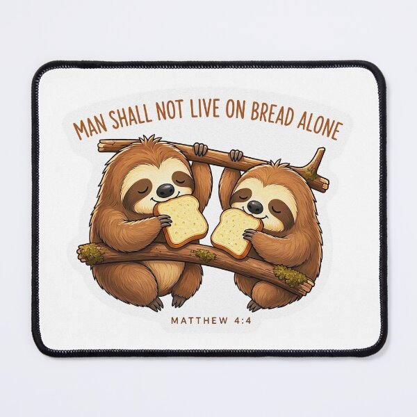 Item preview, Matthew 4:4 Man Shall Not Live On Bread Alone designed and sold by plushism.