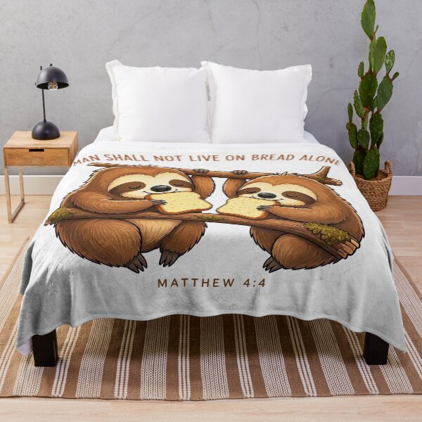 Item preview, Matthew 4:4 Man Shall Not Live On Bread Alone designed and sold by plushism.