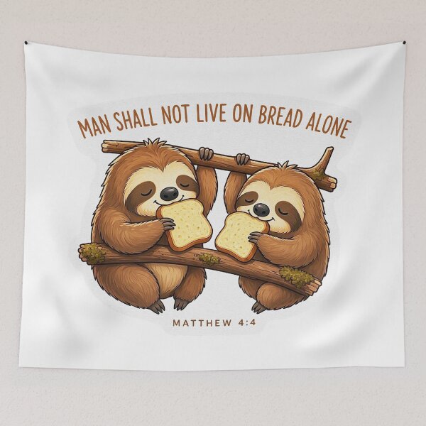 Item preview, Matthew 4:4 Man Shall Not Live On Bread Alone designed and sold by plushism.
