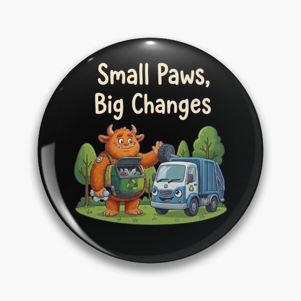 Item preview, Small Paws Big Changes Garbage Man designed and sold by BeaBuzz.