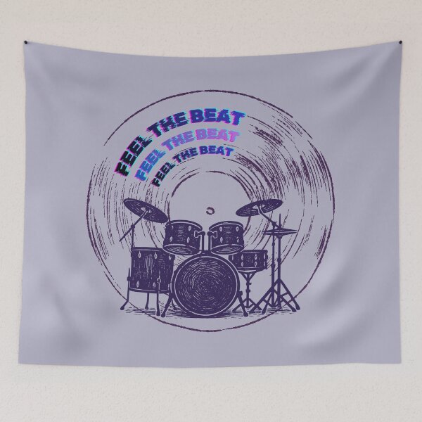 Item preview, Vinyl Record Drum Kit Art designed and sold by itshalimeera.