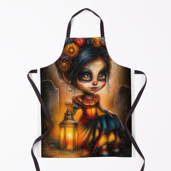 Item preview, Charming Girl with Lantern in a Mystical Garden designed and sold by Artessie.