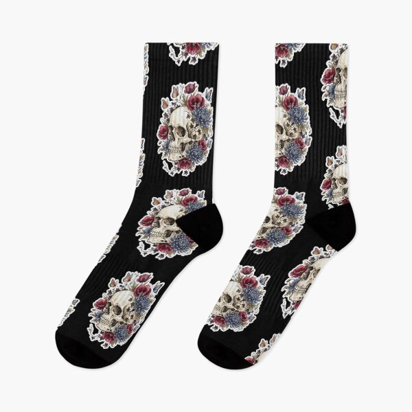 Item preview, Floral Skull Botanical Dark Academia Illustration designed and sold by Flying Doggo.