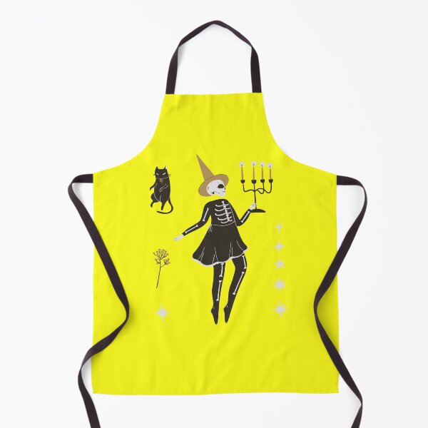 Item preview, Cute Skeleton Witch Holding Candelabra with Black Cat designed and sold by SolutionsArt.