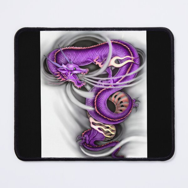 Item preview, Mystical Purple Dragon Tattoo Design with Intricate Details and Bold Colors designed and sold by laxxers.