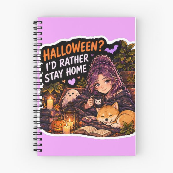 Item preview, Halloween I'd Rather Stay Home Anime Girl Design | Socially Offline Club designed and sold by DailyStruggleCo.