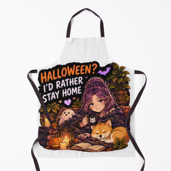 Item preview, Halloween I'd Rather Stay Home Anime Girl Design | Socially Offline Club designed and sold by DailyStruggleCo.