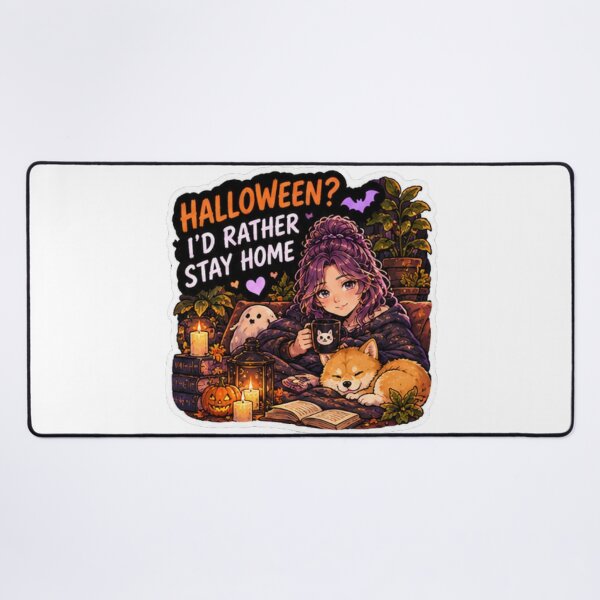 Item preview, Halloween I'd Rather Stay Home Anime Girl Design | Socially Offline Club designed and sold by DailyStruggleCo.