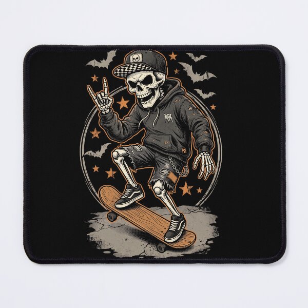 Item preview, Skater Skeleton Halloween Skateboard Retro Punk Streetwear designed and sold by ArcaneArtistry.