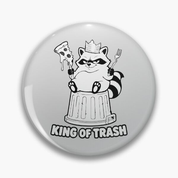 Item preview, King of Trash Raccoon Sticker – Funny Pizza Trash Panda designed and sold by MalisoStickers.