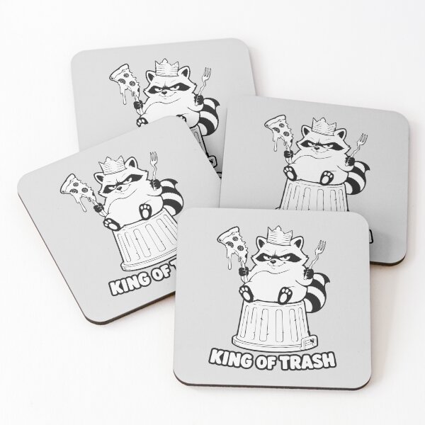Item preview, King of Trash Raccoon Sticker – Funny Pizza Trash Panda designed and sold by MalisoStickers.