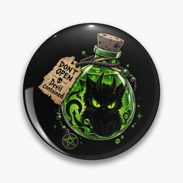 Item preview, Parody Bottled Devil - Evil cute Black Cat - Aesthetic Design designed and sold by Just4Sinners.