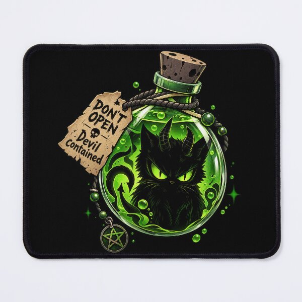 Item preview, Parody Bottled Devil - Evil cute Black Cat - Aesthetic Design designed and sold by Just4Sinners.