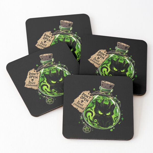 Item preview, Parody Bottled Devil - Evil cute Black Cat - Aesthetic Design designed and sold by Just4Sinners.