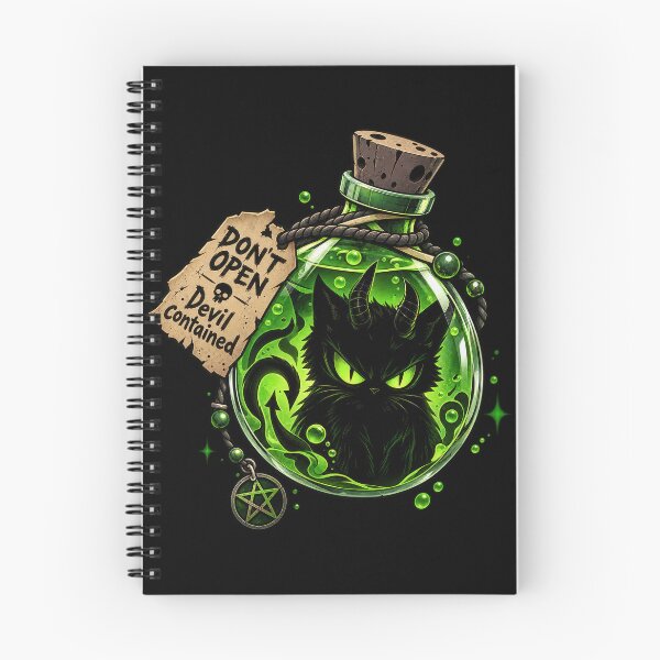 Item preview, Parody Bottled Devil - Evil cute Black Cat - Aesthetic Design designed and sold by Just4Sinners.