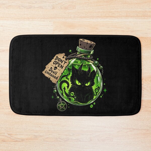Item preview, Parody Bottled Devil - Evil cute Black Cat - Aesthetic Design designed and sold by Just4Sinners.