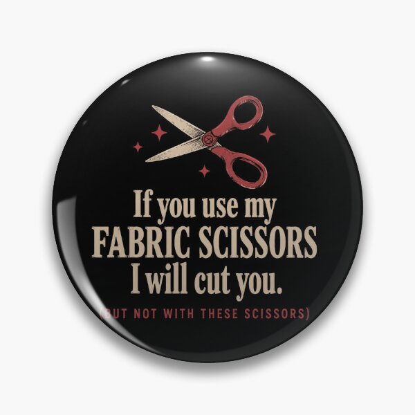Item preview, Fabric Scissors Warning designed and sold by delila8a8e.