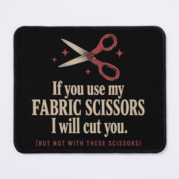 Item preview, Fabric Scissors Warning designed and sold by delila8a8e.