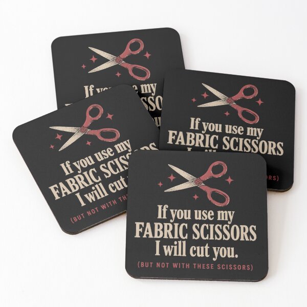 Item preview, Fabric Scissors Warning designed and sold by delila8a8e.