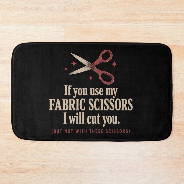 Item preview, Fabric Scissors Warning designed and sold by delila8a8e.