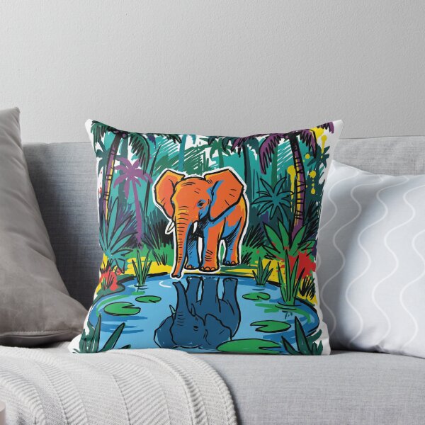 Item preview, Baby Elephant Jungle Pond Sri Lanka Art designed and sold by Merch by Das Design Studio.