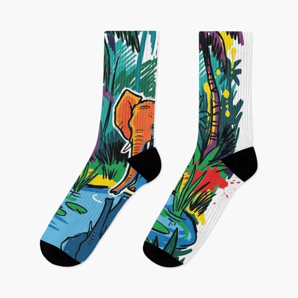 Item preview, Baby Elephant Jungle Pond Sri Lanka Art designed and sold by Merch by Das Design Studio.
