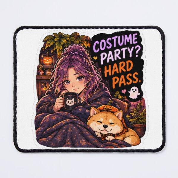 Item preview, Costume Party Hard Pass Anime Girl Design | Socially Offline Club Halloween designed and sold by DailyStruggleCo.