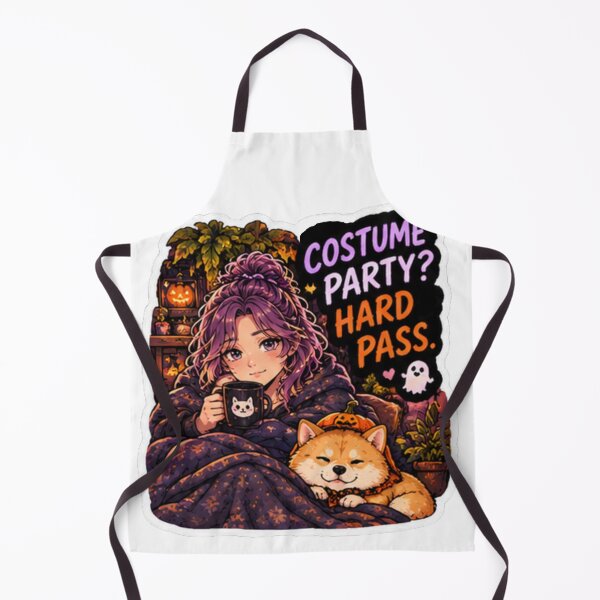 Item preview, Costume Party Hard Pass Anime Girl Design | Socially Offline Club Halloween designed and sold by DailyStruggleCo.