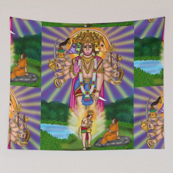 Item preview, Lord Hanuman Digital Drawing | Hindu God Spiritual Artwork designed and sold by Harshit_Digital_Arts.