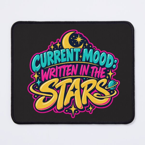 Item preview, Current Mood Written in the Stars – Retro Cosmic Typography designed and sold by MetaModel Editions.
