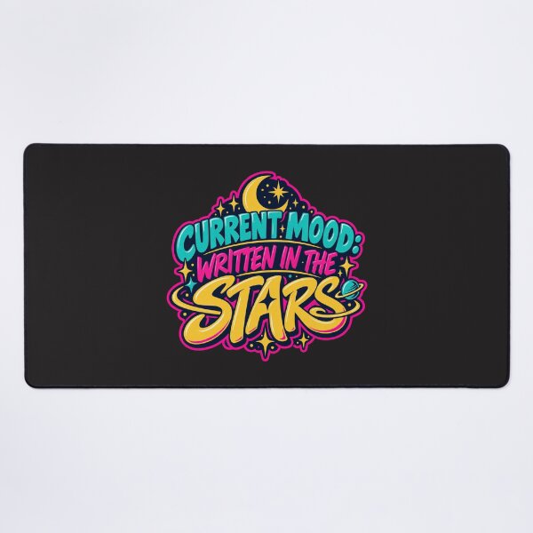 Item preview, Current Mood Written in the Stars – Retro Cosmic Typography designed and sold by MetaModel Editions.
