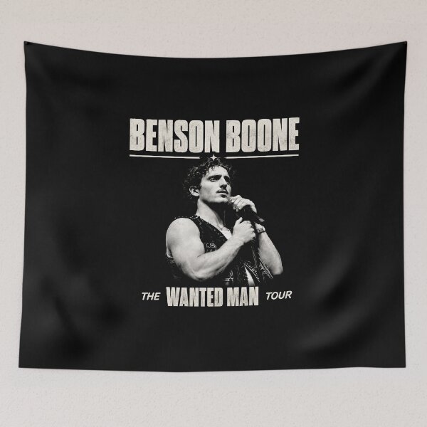 Item preview, Benson Boone The Wanted Man Tour Vintage Singer Concert Design designed and sold by Abigaildixon92.