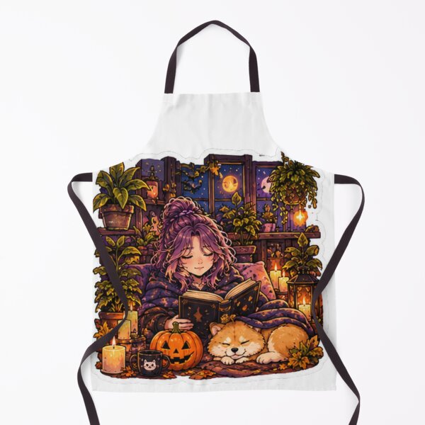 Item preview, Cozy Halloween Reading Nook Anime Girl Design | Socially Offline Club designed and sold by DailyStruggleCo.
