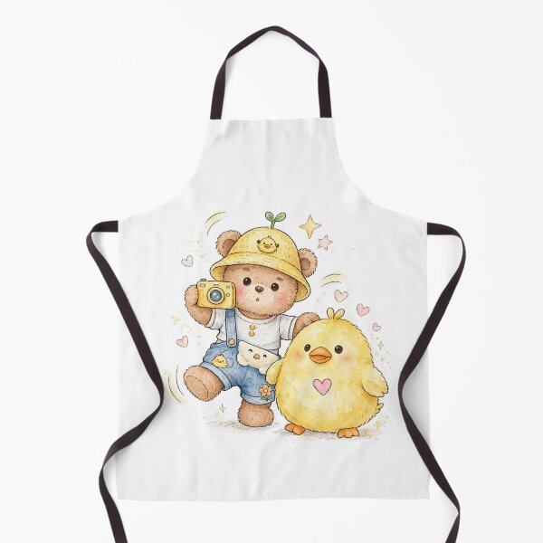 Item preview, Cute Teddy Bear Photographer with Yellow Duck designed and sold by Emamohamed.