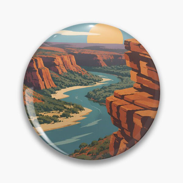Item preview, Vintage Kalbarri National Park Retro Sunset Travel designed and sold by Imaginationbeyond.