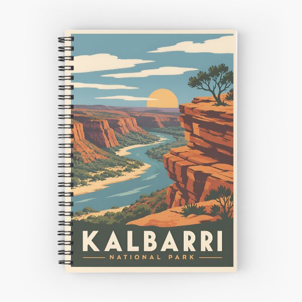 Item preview, Vintage Kalbarri National Park Retro Sunset Travel designed and sold by Imaginationbeyond.