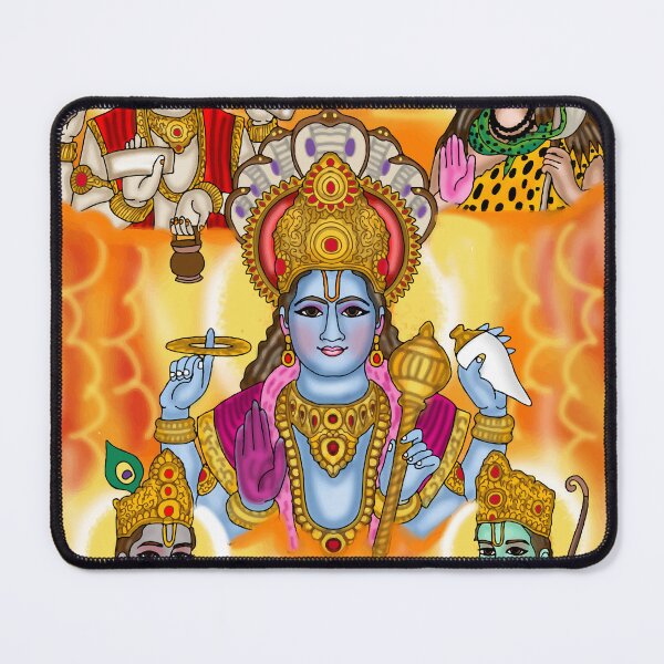 Item preview, Lord Vishnu Digital Drawing | Hindu God Spiritual Artwork designed and sold by Harshit_Digital_Arts.